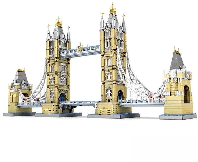 Reobrix 55018 Tower Bridge London XXL mega bouwset | Icons modelbouw | Creator expert architecture bouwpakket | Technische speelgoed ideas voor volwassenen & kinderen | Beroemde skyline decoratie | Bouwdoos met 9782 bloks by Reobrix in Architecture – XXL London Tower Bridge – product photo