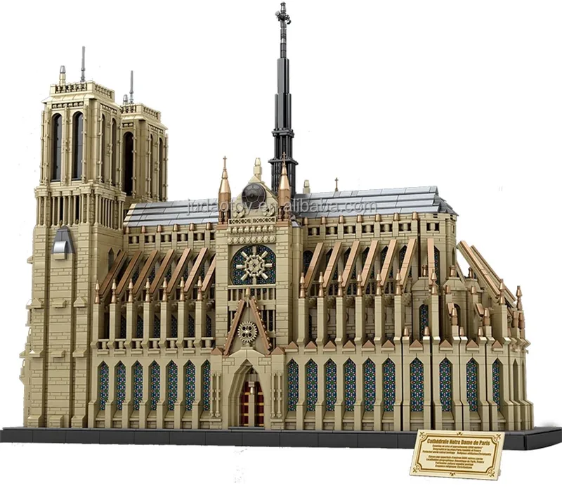 Reobrix 66016 – Notre Dame de Paris - Bouwset - XXL - Past op lego - bouwstenen - STEM - 8868 onderdelen by Reobrix in Beige – product photo