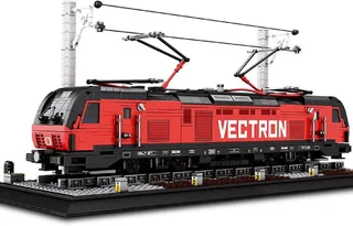 Reobrix 66019 Vectron trein retro classic bouwset | Locomotief city miniatuur modelbouw | Technische educatief creator speelgoed ideas bouwpakketten voor expert volwassenen & kinderen | Niet geschikt voor Lego rails | Bouwdoos met 1889 bouwstenen de Reobrix en City – Vectron Trein – photo du produit 3 sur 5