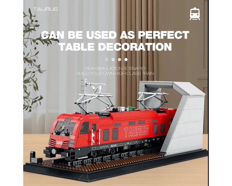 Reobrix 66020 Taurus trein retro classic bouwset | Locomotief city miniatuur modelbouw | Technische educatief creator speelgoed ideas bouwpakketten voor expert volwassenen & kinderen | Niet geschikt voor Lego rails | Bouwdoos met 1939 bouwstenen de Reobrix en City – Taurus Trein – photo du produit 2 sur 5