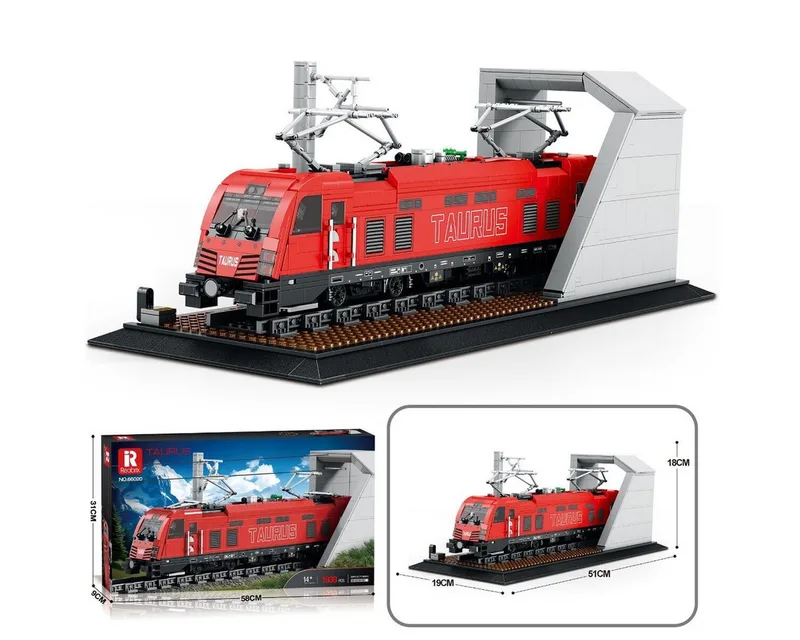 Reobrix 66020 Taurus trein retro classic bouwset | Locomotief city miniatuur modelbouw | Technische educatief creator speelgoed ideas bouwpakketten voor expert volwassenen & kinderen | Niet geschikt voor Lego rails | Bouwdoos met 1939 bouwstenen de Reobrix en City – Taurus Trein – photo du produit 5 sur 5
