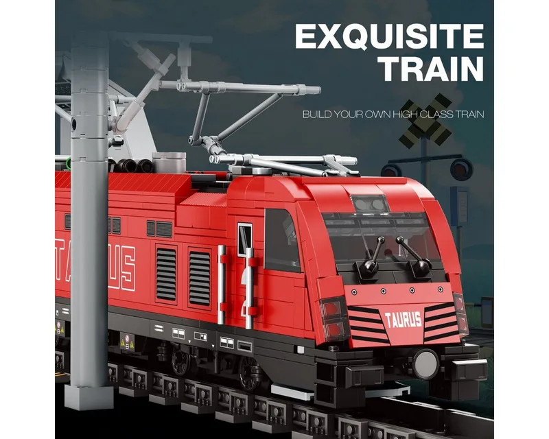 Reobrix 66020 Taurus trein retro classic bouwset | Locomotief city miniatuur modelbouw | Technische educatief creator speelgoed ideas bouwpakketten voor expert volwassenen & kinderen | Niet geschikt voor Lego rails | Bouwdoos met 1939 bouwstenen de Reobrix en City – Taurus Trein – photo du produit 3 sur 5