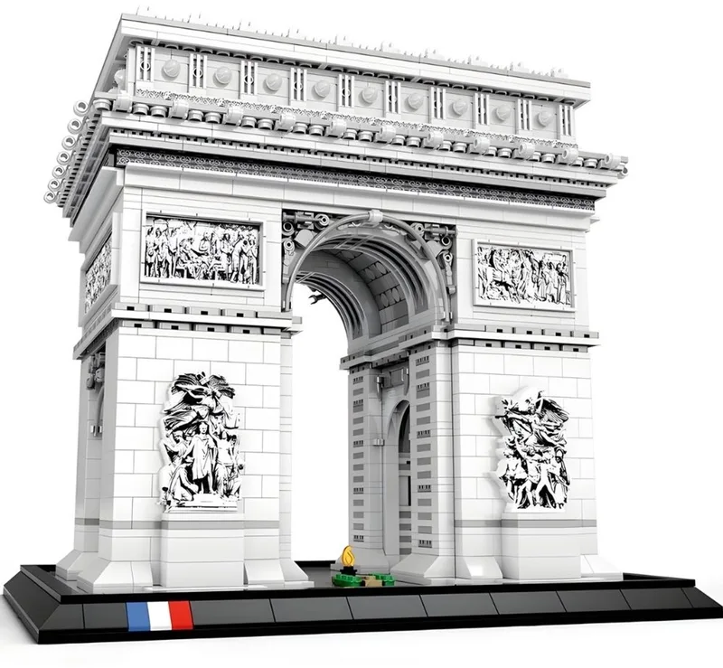 Reobrix 66024 Icons Arc de Triomphe Mega XL bouwset | Classic Creator Modular Building | Expert Architecture Modelbouw | Technisch educatief speelgoed voor volwassenen & kinderen | DIY decoratie bouwpakket geschikt voor Lego | bouwdoos met 3395 bloks by Reobrix in Architecture – Arc de Triomphe – product photo