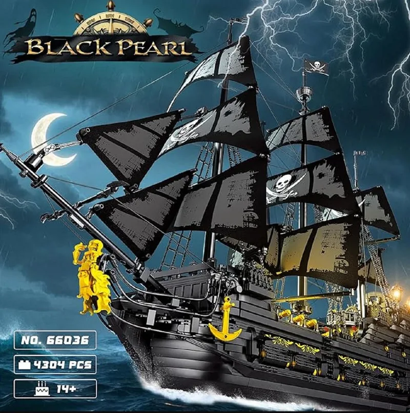 Reobrix 66036 Black Pearl Piratenschiff Konstruktions-Spielset, (4304 St) von Reobrix – Produktfoto 2 von 5