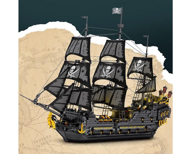 Reobrix 66036 Black Pearl Piratenschiff Konstruktions-Spielset, (4304 St) von Reobrix – Produktfoto 4 von 5