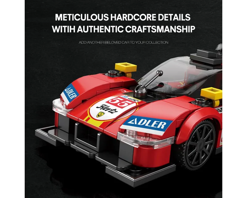 Reobrix 661 Sportwagen 499P bouwset | City fast champions adventure | Creator classic motor bouwpakket | Technic speelgoed ideas voor volwassenen | Icons furious speed auto | Technische bouwdoos met 327 bloks de Reobrix en Auto geschikt voor lego – photo du produit 3 sur 5