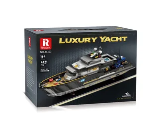 Reobrix 66103 Classic Yacht Ship XL mega bouwset | Luxe jacht boot constructie modelbouw | Creator educatief speelgoed bouwpakketten voor kinderen & volwassenen | DIY jachtboot | Bouwdoos met 4421 bloks de Reobrix en Boten – Luxury Yacht Ship – photo du produit 5 sur 5