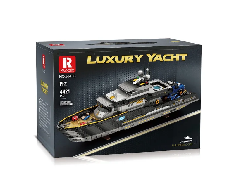 Reobrix 66103 Classic Yacht Ship XL mega bouwset | Luxe jacht boot constructie modelbouw | Creator educatief speelgoed bouwpakketten voor kinderen & volwassenen | DIY jachtboot | Bouwdoos met 4421 bloks de Reobrix en Boten – Luxury Yacht Ship – photo du produit 5 sur 5