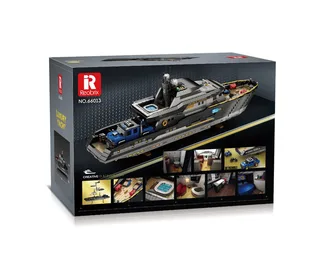 Reobrix 66103 Classic Yacht Ship XL mega bouwset | Luxe jacht boot constructie modelbouw | Creator educatief speelgoed bouwpakketten voor kinderen & volwassenen | DIY jachtboot | Bouwdoos met 4421 bloks de Reobrix en Boten – Luxury Yacht Ship – photo du produit 4 sur 5