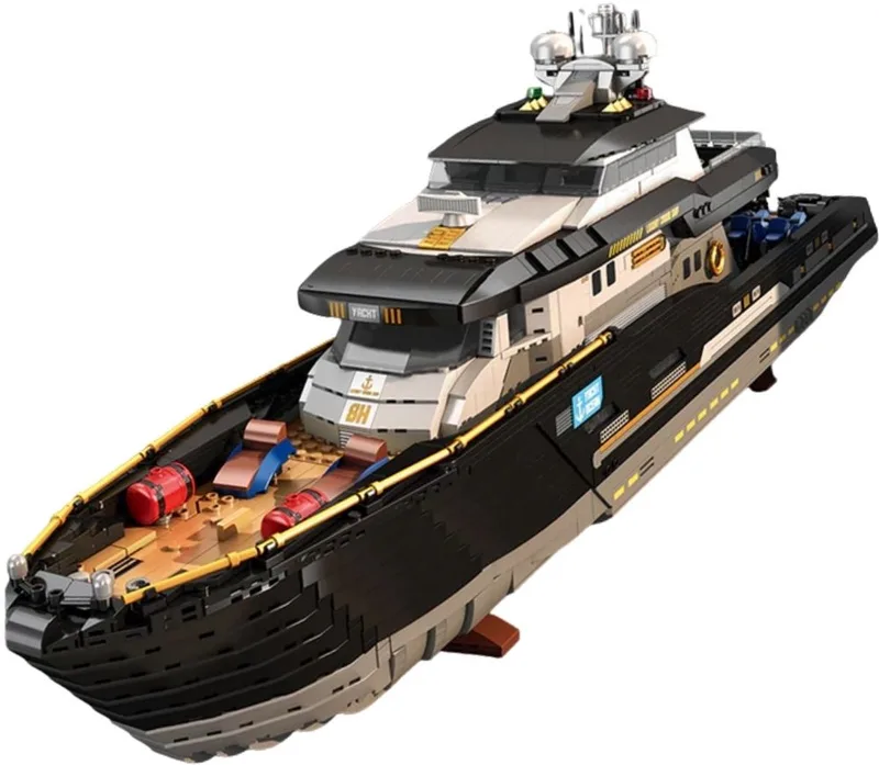 Reobrix 66103 Classic Yacht Ship XL mega bouwset | Luxe jacht boot constructie modelbouw | Creator educatief speelgoed bouwpakketten voor kinderen & volwassenen | DIY jachtboot | Bouwdoos met 4421 bloks by Reobrix in Boten – Luxury Yacht Ship – product photo
