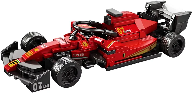 Reobrix 663 Ferrari SF-24 Formule 1 1:24 bouwset | City fast champions adventure | Creator classic motor bouwpakket | Technic speelgoed ideas voor volwassenen | Icons furious F1 speed auto | Technische bouwdoos met 245 bloks by Reobrix in Auto geschikt voor lego – product photo