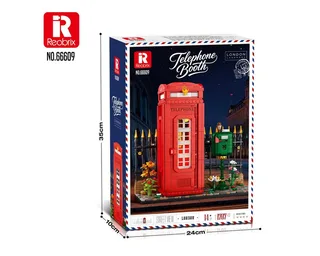 Reobrix 66609 Telefooncel bloemen straat van London bouwset incl verlichtingen | Classic Creator Modular Building | Expert Architecture Modelbouw | Educatief Speelgoed voor volwassenen & kinderen | Geschikt voor Lego | Bouwdoos met 1707 bouwstenen de Reobrix en City – Straat van London Telefooncel – photo du produit 3 sur 3