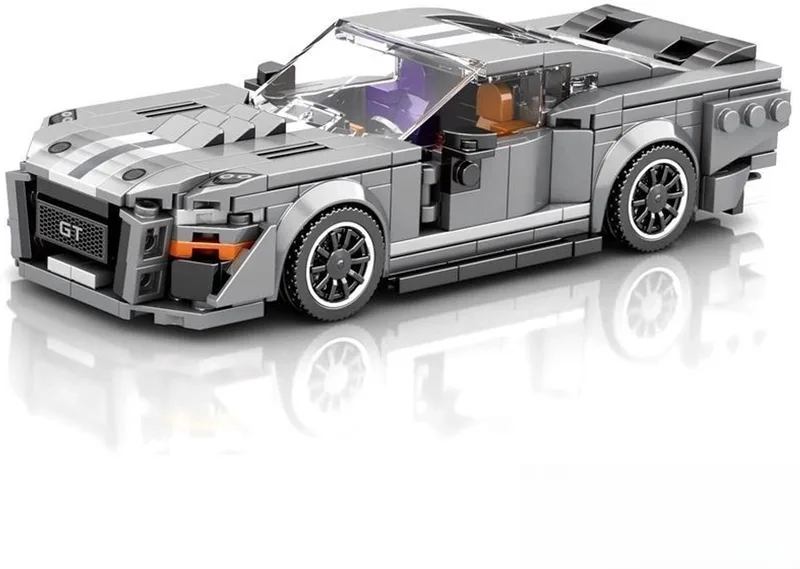 Reobrix 682 Shelby GT500 bouwset | City fast champions adventure | Creator classic motor bouwpakket | Technic speelgoed ideas voor volwassenen | Icons furious speed auto geschikt voor lego | Technische bouwdoos met 476 bouwstenen van Reobrix in Racing: 1:24 Shelby GT500 – productfoto