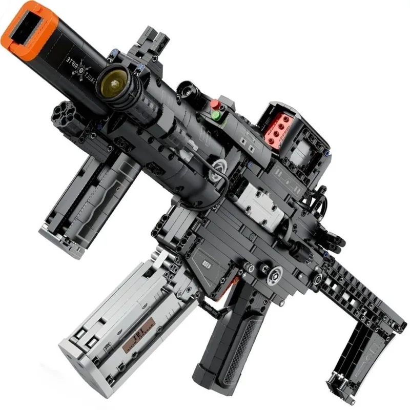 Reobrix 7 7025 MCX black rifle 6 bouwset | WW2 army ops pistool modelbouw | Creator classic battlefield guns bouwpakket | Technische Educatief militair & leger speelgoed voor volwassenen | Geschikt voor Lego | Bouwdoos met 1598 bouwstenen van Reobrix in Army guns: MCX Assault Rifle – productfoto