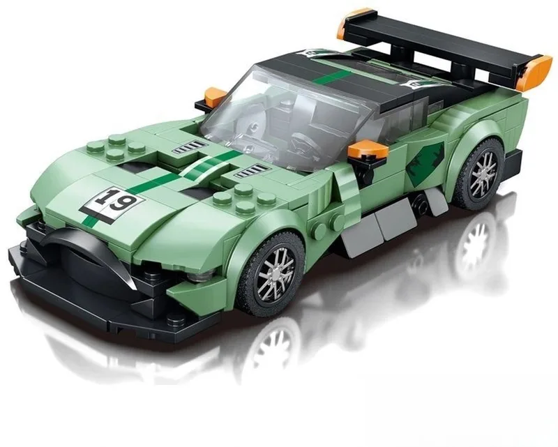 Reobrix 798 Aston Martin DB12 1:24 bouwset | City fast champions adventure | Creator classic motor bouwpakket | Technic speelgoed ideas voor volwassenen | Icons furious speed auto geschikt voor lego | Technische bouwdoos met 302 bouwstenen van Reobrix in Racing: 1:24 Aston Martin DB12 – productfoto