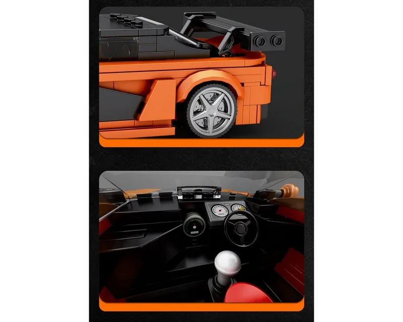 Reobrix 804 Mazda RX7 1:24 bouwset | City fast champions adventure | Creator classic motor bouwpakket | Technic speelgoed ideas voor volwassenen | Icons furious speed auto | Technische bouwdoos met 367 bloks de Reobrix en Auto geschikt voor lego – photo du produit 4 sur 5