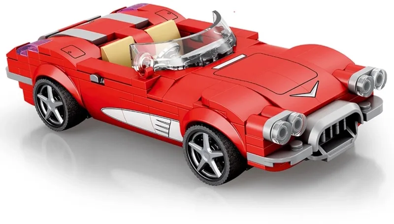 Reobrix 808 - raceauto speelgoed - Corvette - 311pcs - 14+ van Reobrix in Rood – productfoto