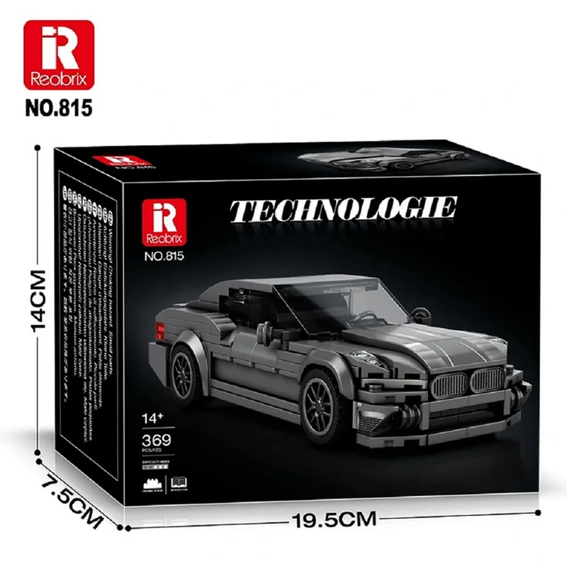 Reobrix 815 BMW M4 Coupé bouwset | City fast champions adventure | Creator classic motor bouwpakket | Technic speelgoed ideas voor volwassenen | Icons furious speed auto | Technische bouwdoos met 369 bloks de Reobrix en Auto geschikt voor lego – photo du produit 5 sur 5