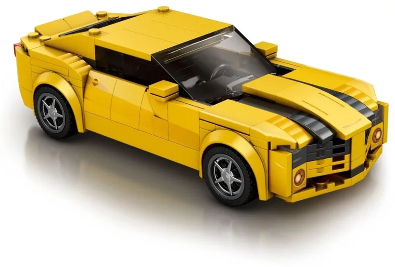 Reobrix 818 Chevrolet Camero bouwset | City fast champions adventure | Creator classic motor bouwpakket | Technic speelgoed ideas voor volwassenen | Icons furious speed auto | Technische bouwdoos met 327 bloks van Reobrix in Auto geschikt voor lego – productfoto