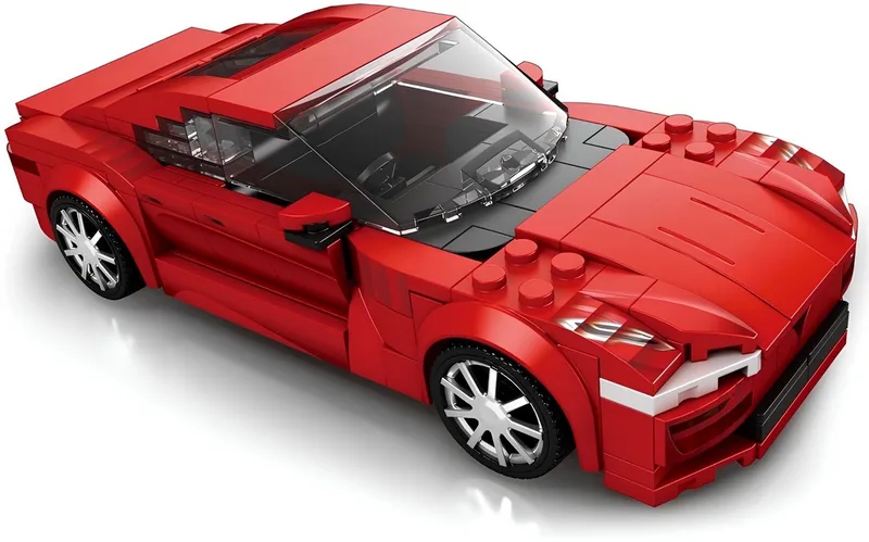 Reobrix 820 Audi R8 sportwagen bouwset | City fast champions adventure | Creator classic motor bouwpakket | Technic speelgoed ideas voor volwassenen | Icons furious speed auto | Technische bouwdoos met 305 bouwstenen van Reobrix in Auto geschikt voor lego – productfoto