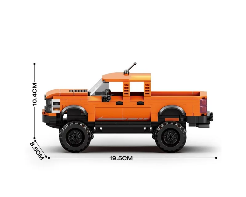 Reobrix 827 Ford F-150 Raptor Pick-up Truck 1:24 bouwset | City fast champions adventure | Creator classic motor bouwpakket | Technic speelgoed ideas voor volwassenen | Icons furious speed auto | Technische bouwdoos met 423 bloks de Reobrix en Auto geschikt voor lego – photo du produit 2 sur 5
