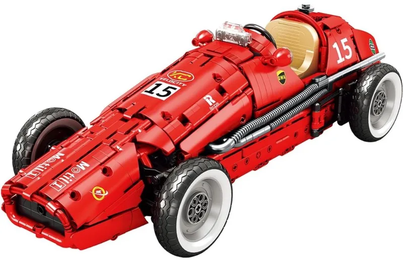 Retro Formula 500 - 11038 - Bouwset - STEM speelgoed - 1809 onderdelen - Past op bekende merken by Reobrix in Racing – 1:18 Retro Formule 1 – product photo