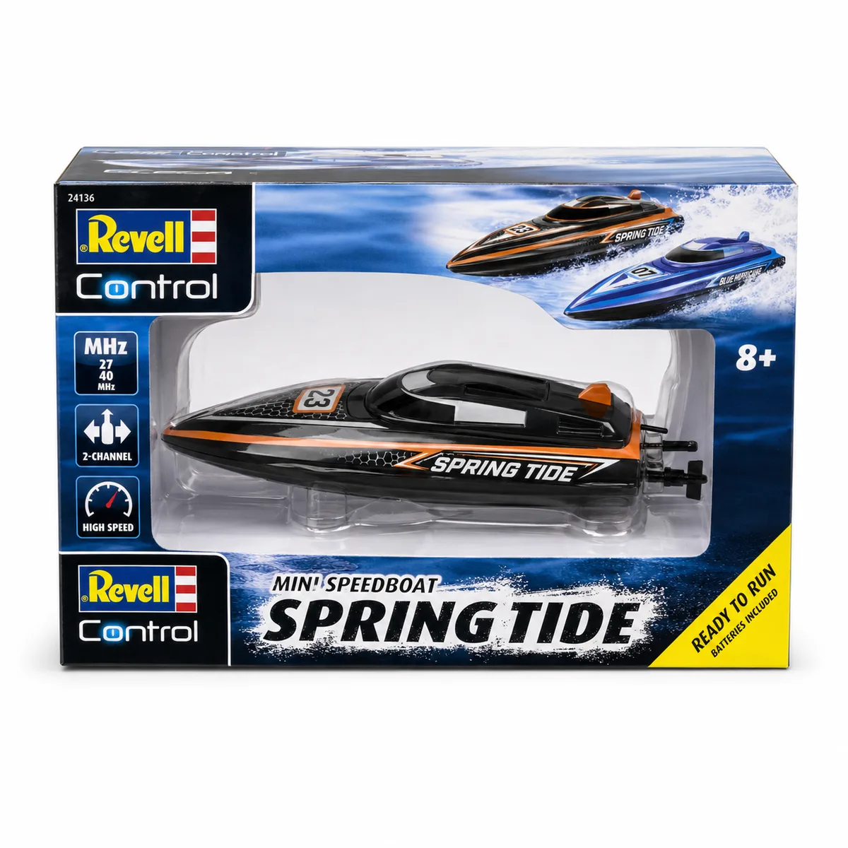 Control Spring Tide – Mini radiostyrd speedbåt från Revell – produktbild