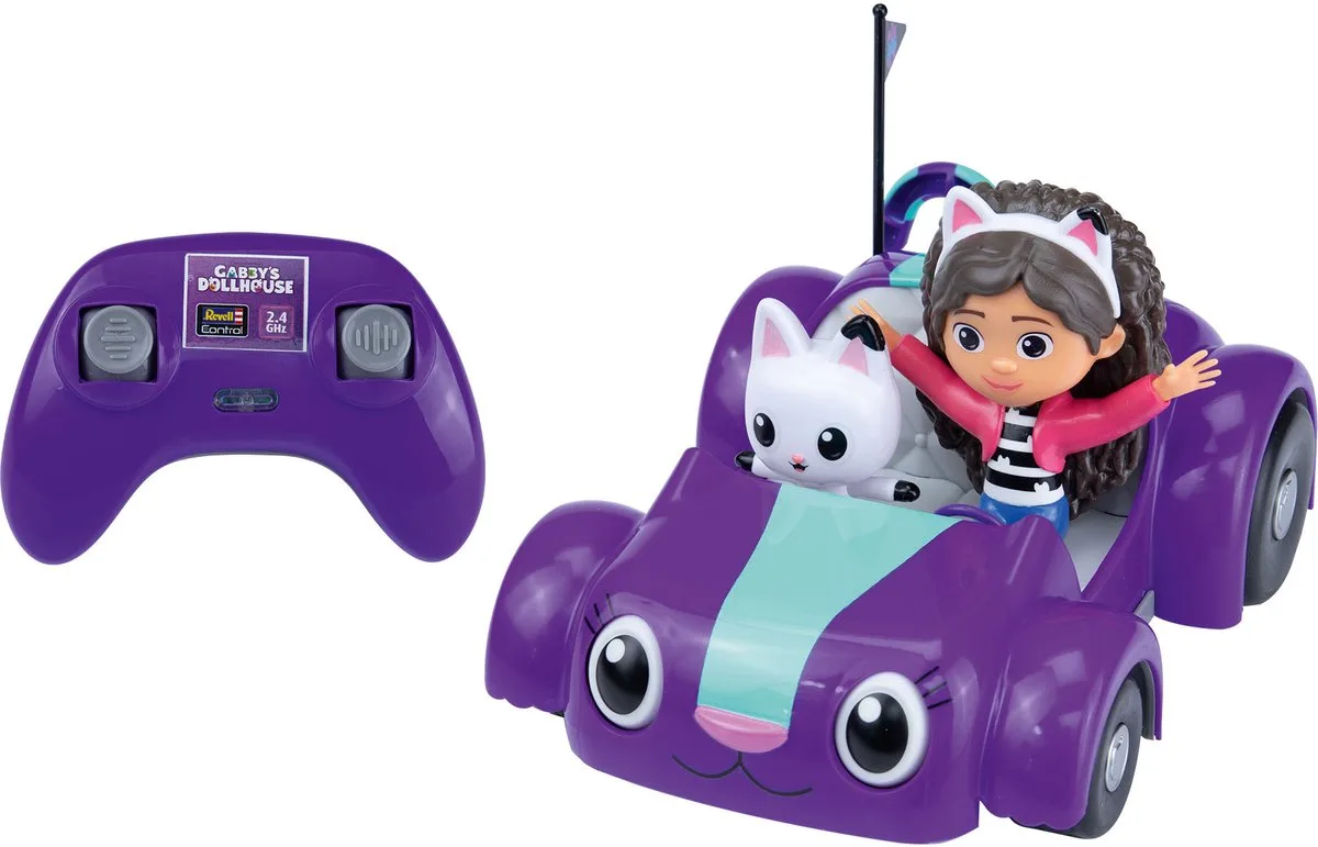 RC voertuig - 23211 Bestuurbare Auto - Gabbys Poppenhuis Carlita met Gabby - Panda - 23cm - 2,4GHz van Revell in Meerkleurig – productfoto