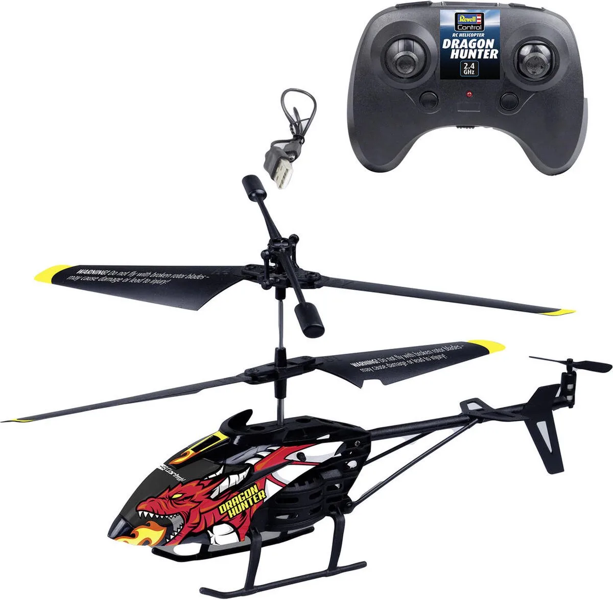 Control Dragon Hunter RC Helikopter nybörjare RtF von Revell in Schwarz – Produktfoto