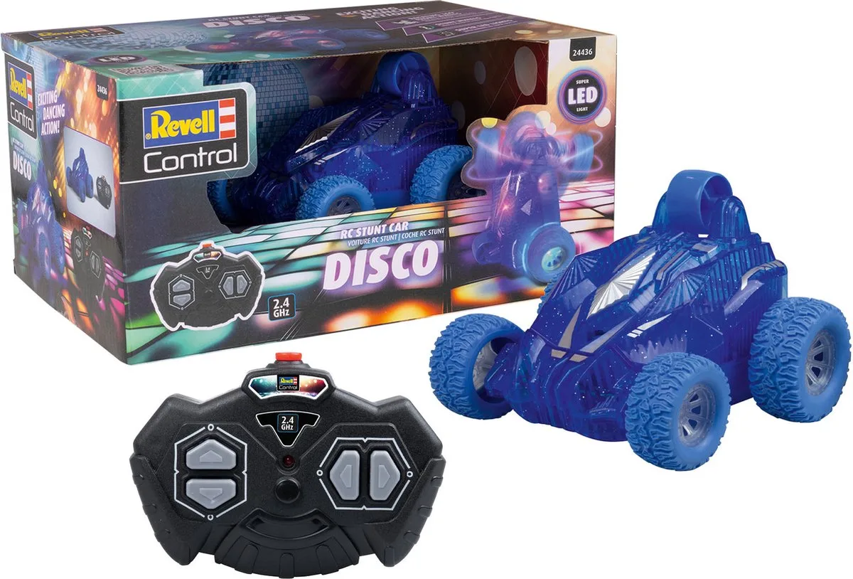 RC voertuig - 24436 RC Mini Stunt Auto -Disco- - 2,4GHz RC Model Kant en Klaar van Revell in Meerkleurig – productfoto
