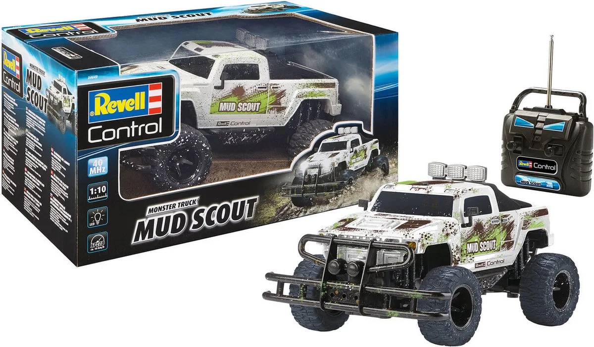 RC voertuig - 24643 RC Monster Truck - Mud Scout RC Model Kant en Klaar - 1:10 de Revell en Multicolore – photo du produit