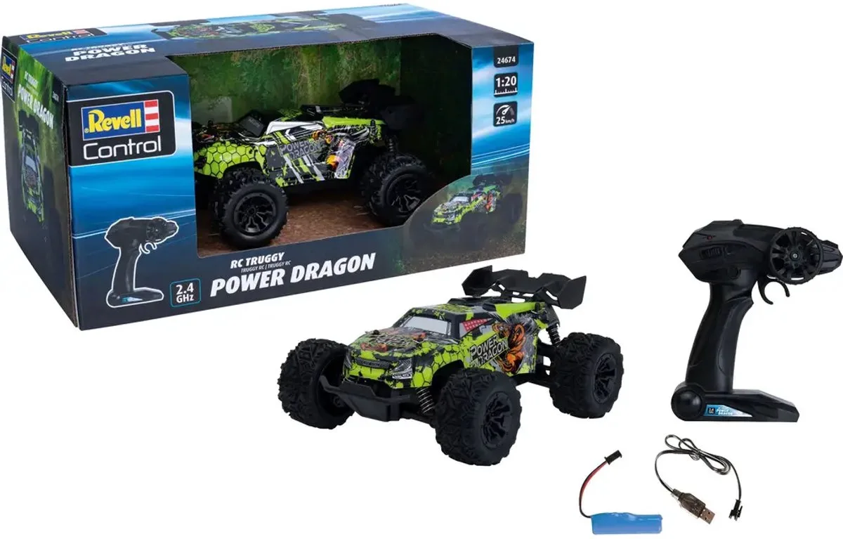 Control 24674 Power Dragon 1:20 Véhicule RC débutant électrique Buggy de Revell en Multicolore – photo du produit