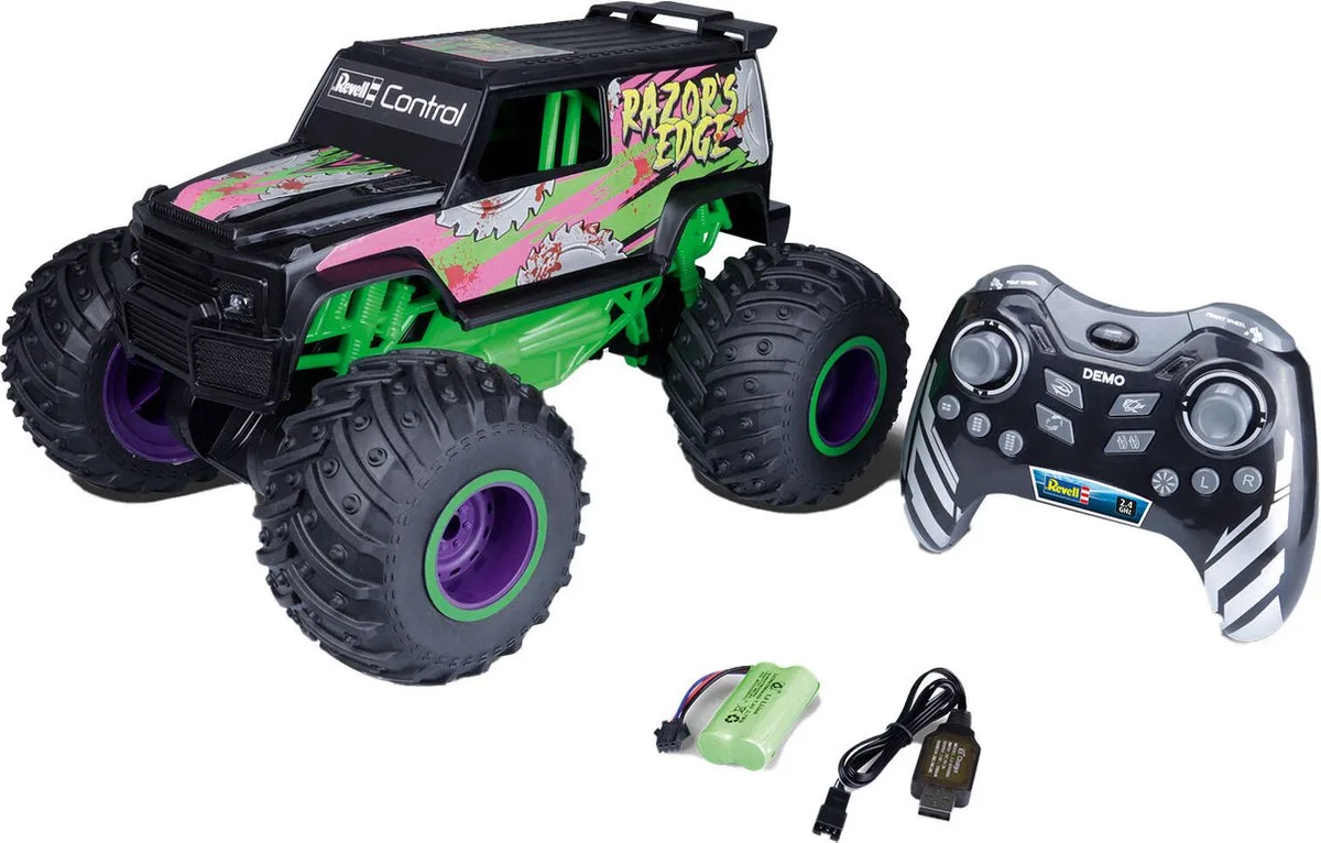 RC voertuig - 24681 RC Monster Truck -Razor#039 Edge- - 2,4GHz RC Model Kant en Klaar - 1:16 by Revell in Multicolour – product photo
