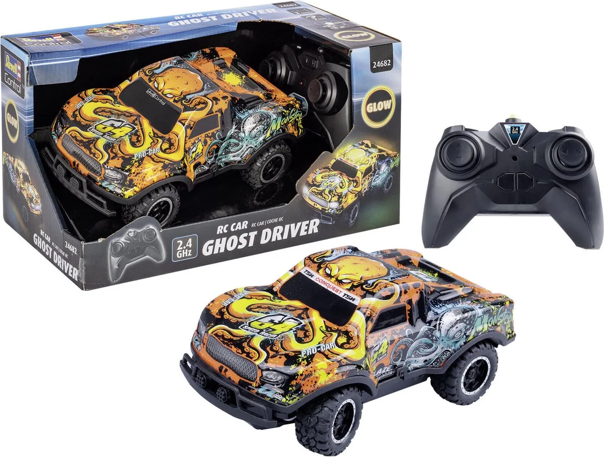 RC voertuig - 24682 RC Auto Ghost Driver - RC Model Kant en Klaar - 1:22 van Revell in Oranje – productfoto