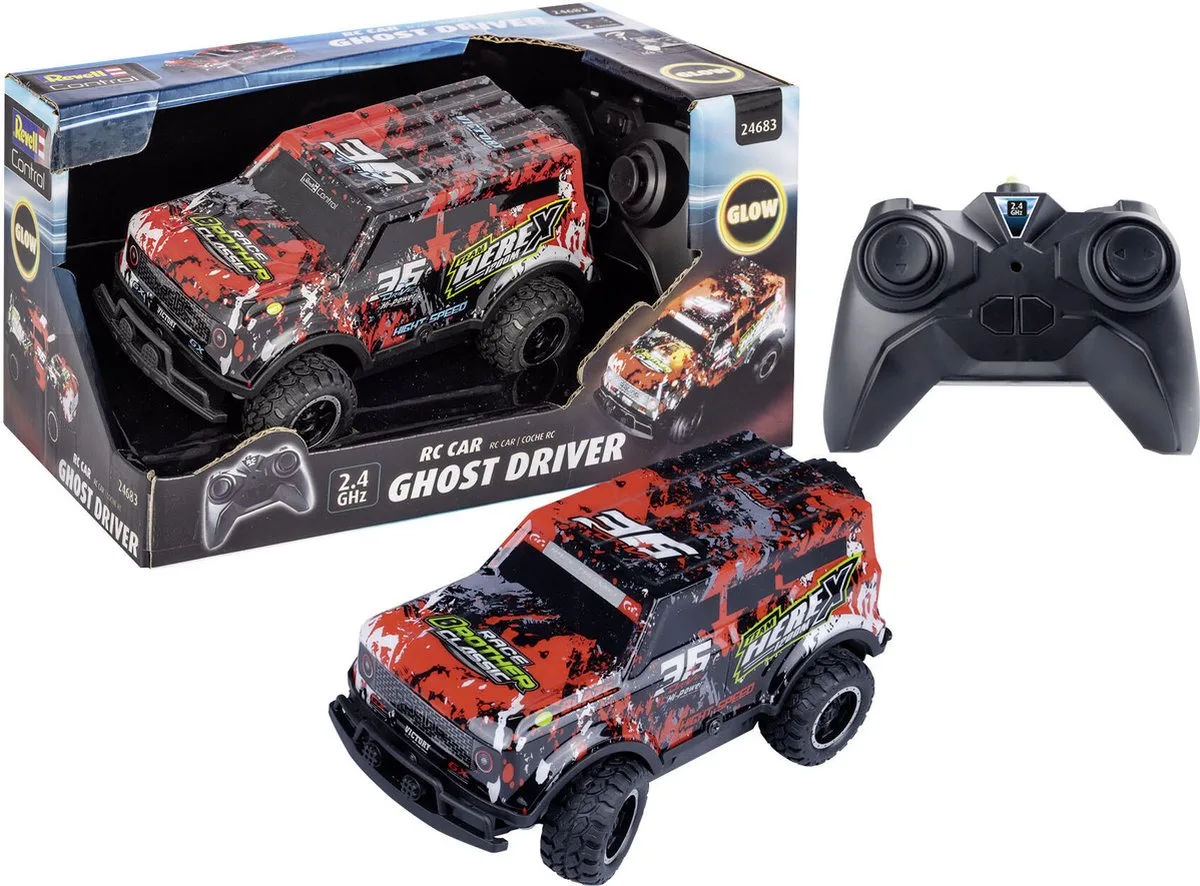 RC voertuig - 24683 RC Auto Ghost Driver - RC Model Kant en Klaar - 1:22 by Revell in Red – product photo