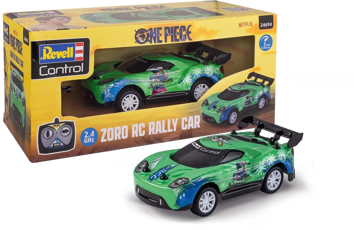 RC voertuig - 24694 RC Auto - Anime Rally Car - One Piece Zoro - 2,4 GHz RC Model Kant en Klaar - 1:26 de Revell en Multicolore – photo du produit