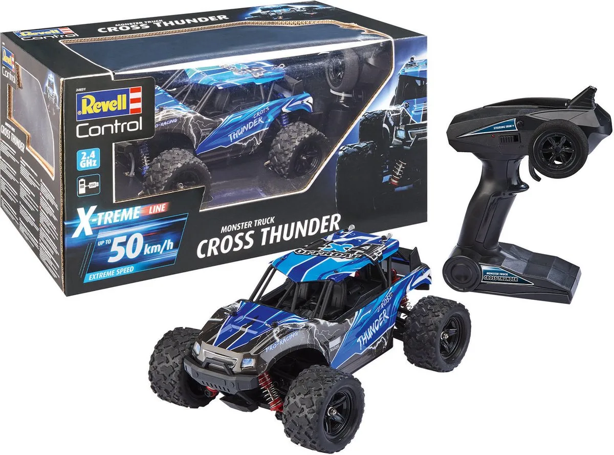 Control 24831 X-Treme Cross Thunder 1:18 RC-modelbil, begyndermodel Elektronik Buggy Firehjulstræk (4WD) fra Revell i Flerfarvet – produktbillede