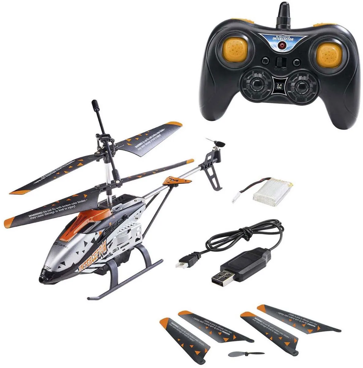 RC voertuig Helikopters - 23817 RC Helicopter - Interceptor - Anti Collision RC Model Kant en Klaar van Revell in Meerkleurig – productfoto