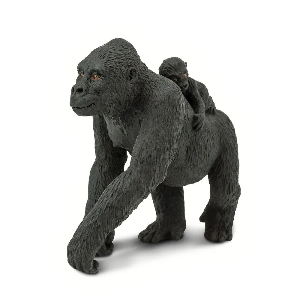 Figur Af Lavlandsgorilla Med Unge fra Safari Ltd – produktbillede