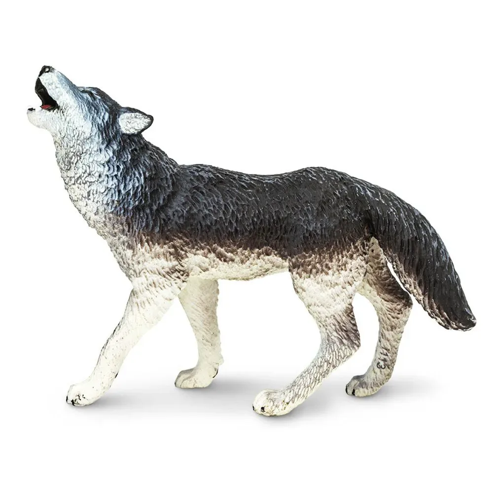 Huilende Grijze Wolf Figuur fra Safari Ltd – produktbillede
