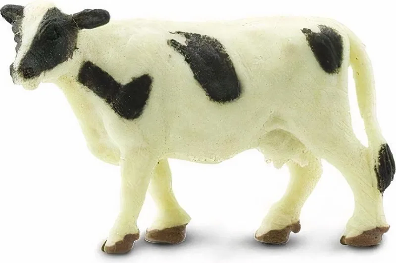 Lucky Mini's/ geluksmini's Holsteiner koeien 10 stuks (ca 1-2 cm) by Safari Ltd in White – product photo