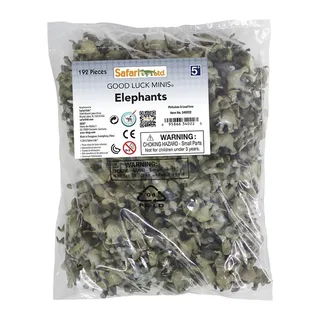 Lucky Mini's/ geluksmini's olifanten 10 stuks (ca 1-2 cm) de Safari Ltd en Gris – photo du produit 3 sur 3