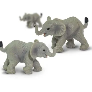 Lucky Mini's/ geluksmini's olifanten 10 stuks (ca 1-2 cm) de Safari Ltd en Gris – photo du produit 2 sur 3