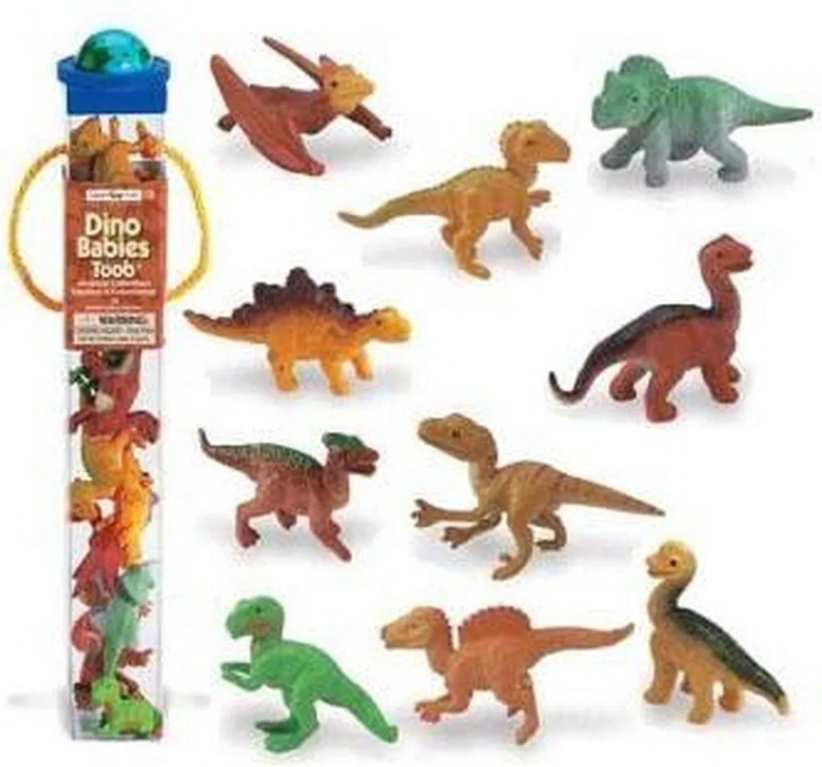 Plastic speelgoed figuren baby dino 12 stuks van Safari Ltd in Meerkleurig – productfoto