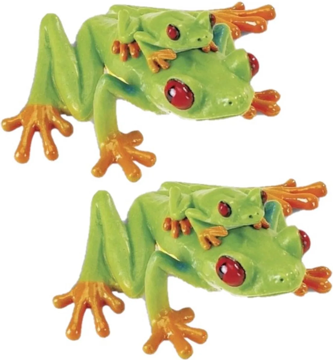 Roodoog boomkikker - 2x - plastic speelgoed - dieren figuur - 7 cm fra Safari Ltd i Flerfarvet – produktbillede