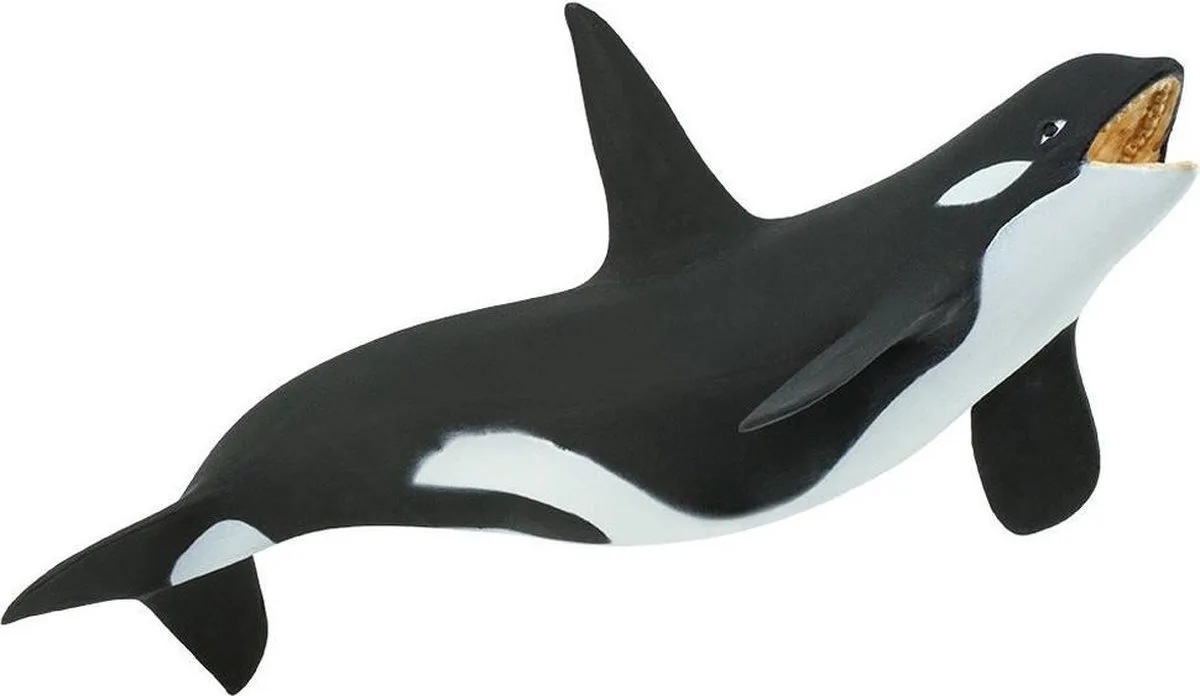Speeldier Orka Junior 17 X 7 Cm Zwart/wit de Safari Ltd en Blanc – photo du produit