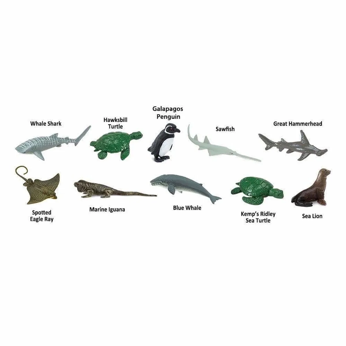 Speeldieren Bedreigde Zeedieren 3-5 Cm 10 Stuks van Safari Ltd in Meerkleurig – productfoto
