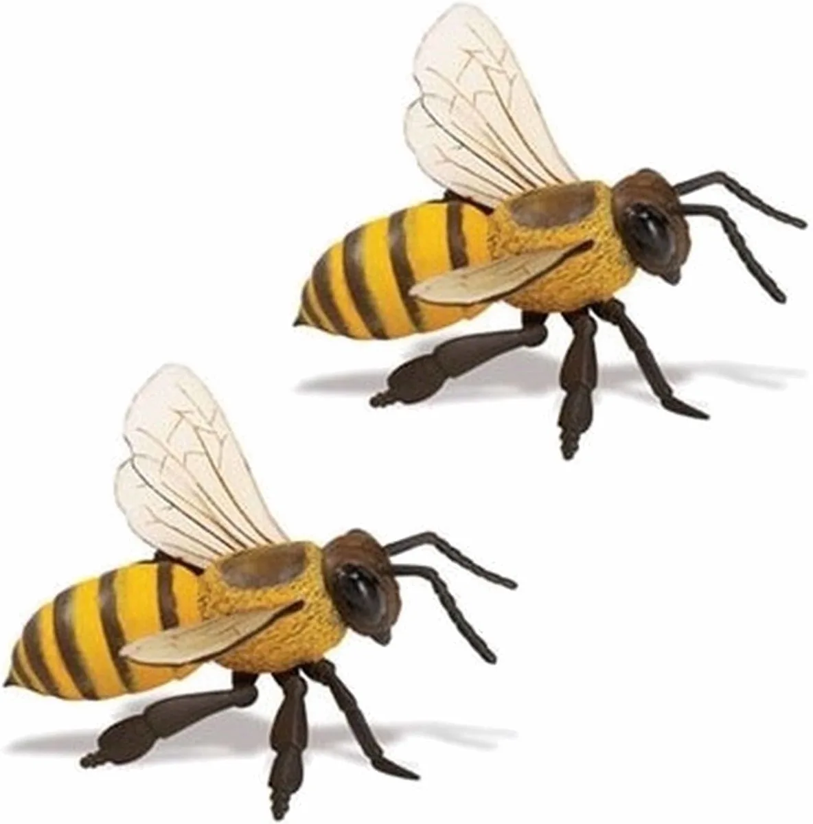 Speelgoed Honingbij - 2x stuks - dier - insecten - Bijen - 14 cm - PVC van Safari Ltd in Meerkleurig – productfoto