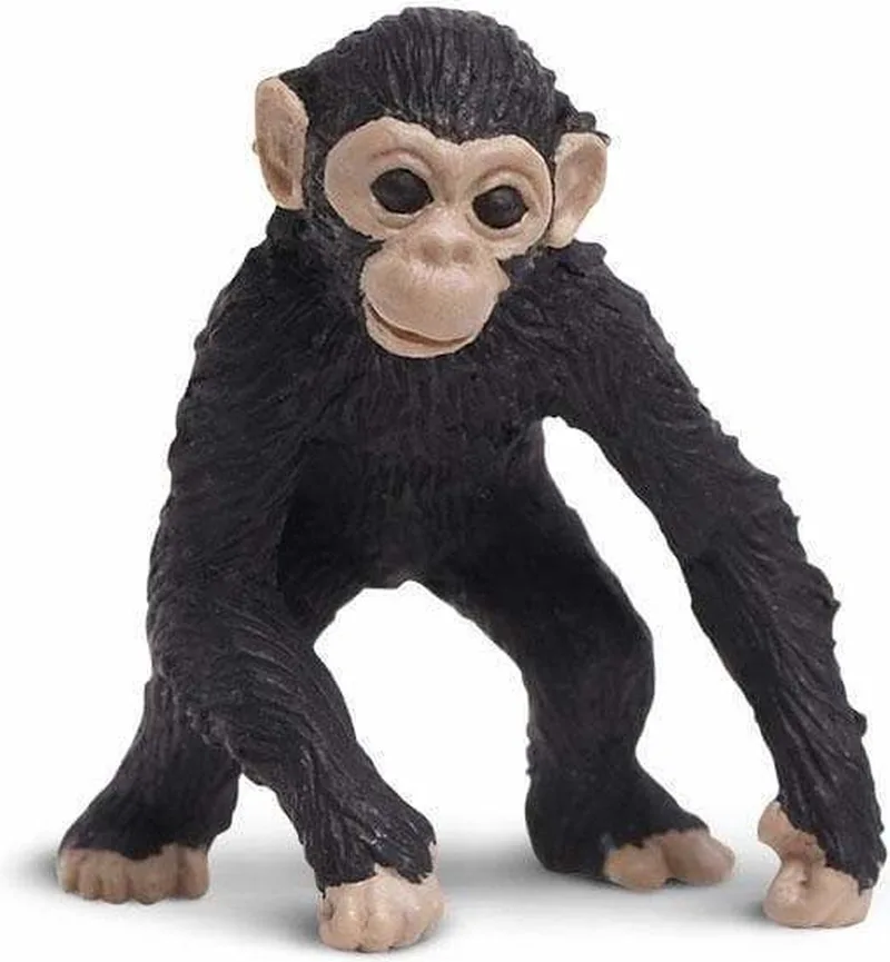 Mini Figurine Chimpanzé Porte-bonheur de Safari Ltd en Noir – photo du produit