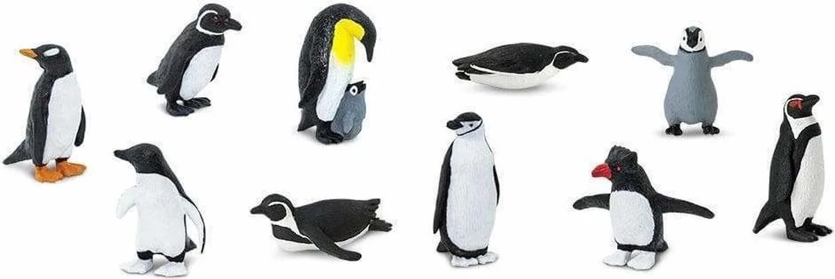 Speelset Penguins Toob Junior Zwart/wit 10-delig de Safari Ltd en Multicolore – photo du produit
